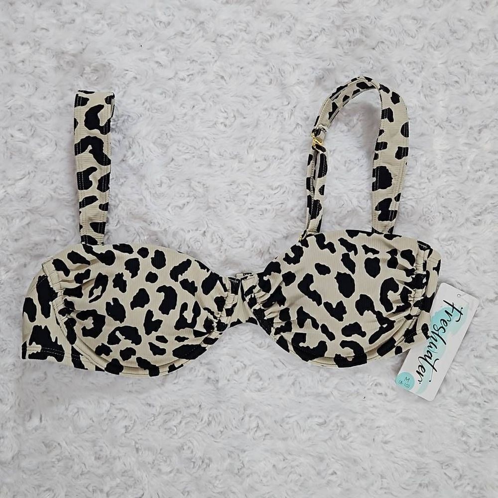 Freshwater Animal Print Underwire Bikini Top Size Medium